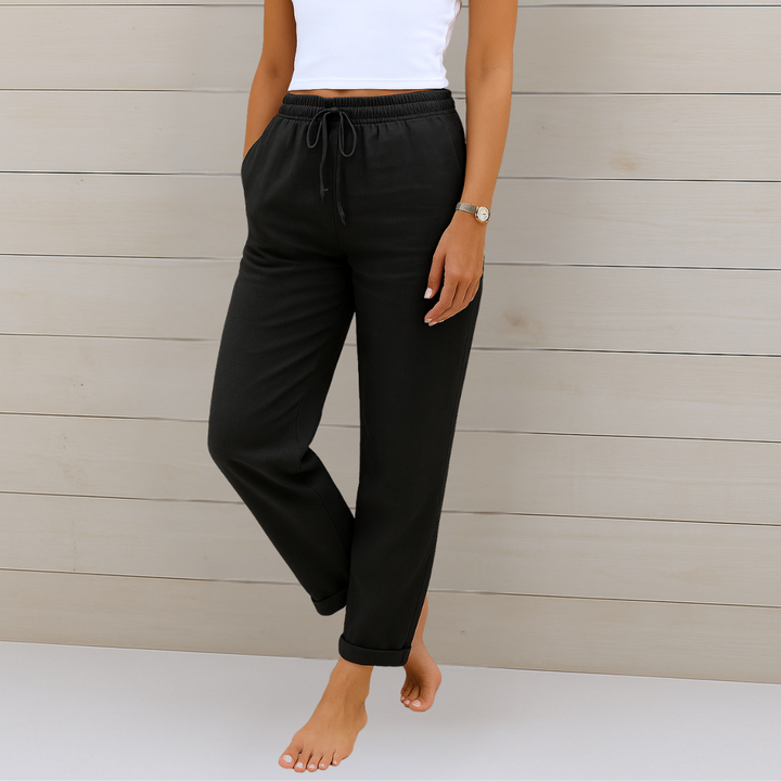 Vivianne – Pantalon en lin extensible et respirant de qualité supérieure