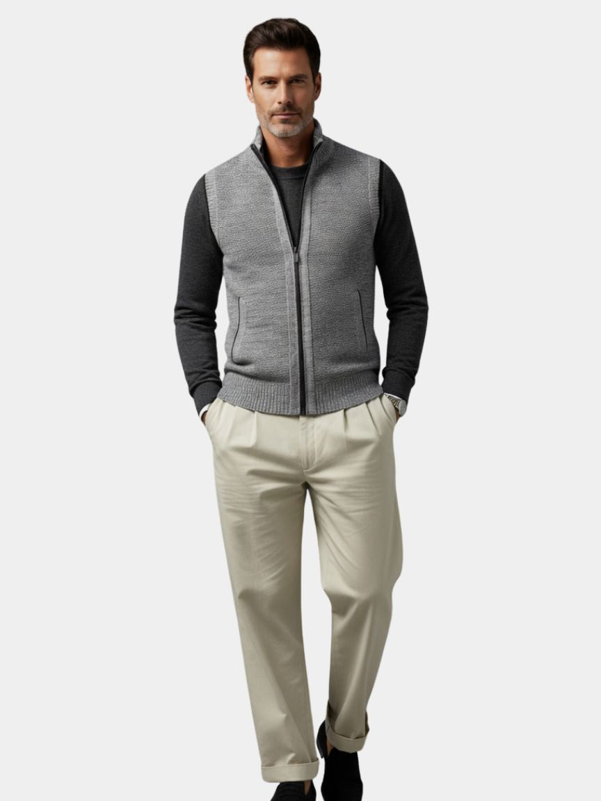 Gilet Elegante con Zip Intera - Viretti