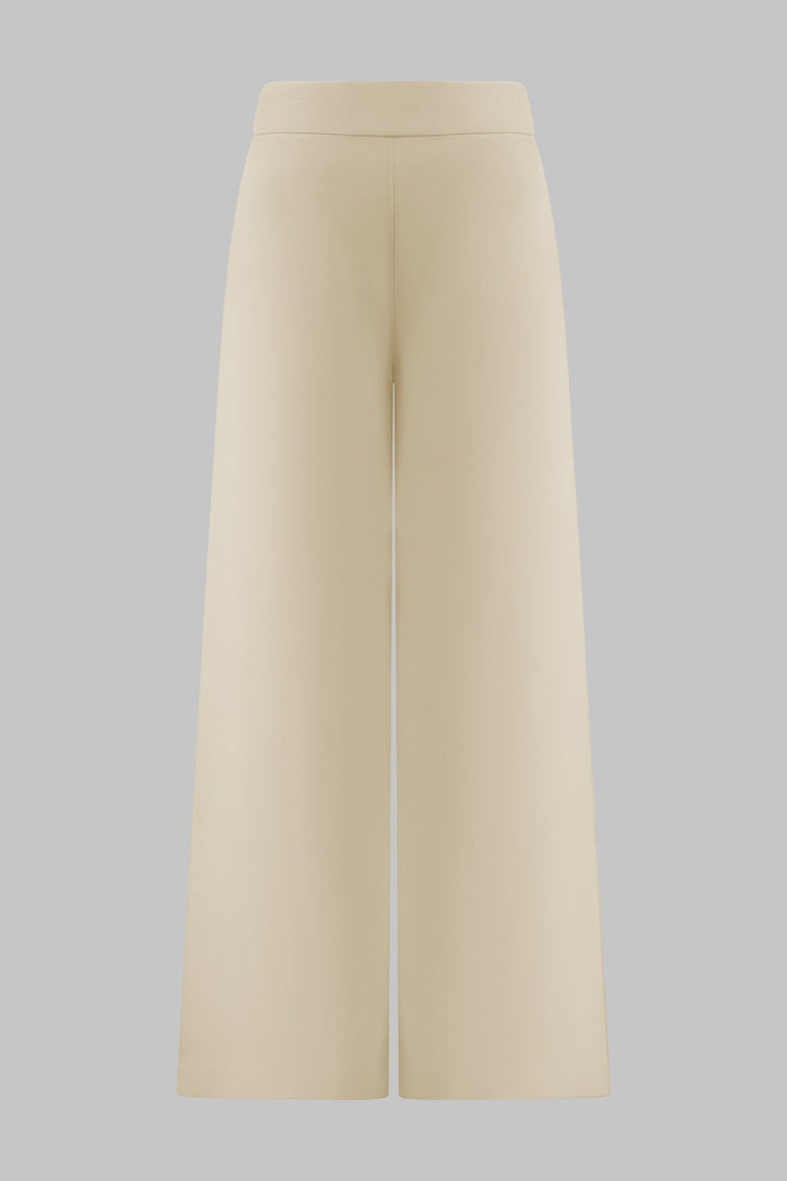 Maria - Pantalon taille haute plissé – coupe fluide en lin