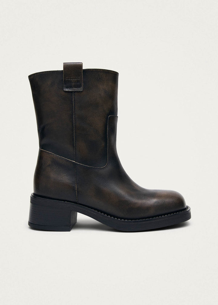 Rajan Brushed Brown Leather Boots