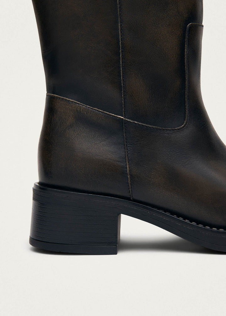 Rajan Brushed Brown Leather Boots